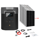 EcoFlow DELTA Max 2016Wh 2400W + Solar Panels Complete Solar Generator Kit - EF-Max2000+XT60+RS-M100[8]+RS-30102-T2 - Avanquil