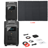 EcoFlow DELTA Pro + Solar Panels Complete Solar Generator Kit - EF-DELTAPro+EB+EF-400W[3]+RS-50102-1 - Avanquil