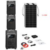 EcoFlow DELTA Pro + Solar Panels Complete Solar Generator Kit - EF-DELTAPro+XT60+EB[2]+RS-F100[2]+RS-50102-T2 - Avanquil