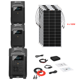 EcoFlow DELTA Pro + Solar Panels Complete Solar Generator Kit - EF-DELTAPro+XT60+EB[2]+RS-F100[4]+RS-50102-T2 - Avanquil