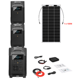EcoFlow DELTA Pro + Solar Panels Complete Solar Generator Kit - EF-DELTAPro+XT60+EB[2]+RS-F100+RS-50102 - Avanquil