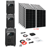 EcoFlow DELTA Pro + Solar Panels Complete Solar Generator Kit - EF-DELTAPro+XT60+EB[2]+RS-M100[12]+RS-50102-T2 - Avanquil