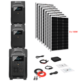 EcoFlow DELTA Pro + Solar Panels Complete Solar Generator Kit - EF-DELTAPro+XT60+EB[2]+RS-M100[8]+RS-50102-T2 - Avanquil