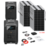 EcoFlow DELTA Pro + Solar Panels Complete Solar Generator Kit - EF-DELTAPro+XT60+EB+RS-F100[12]+RS-50102-T2 - Avanquil
