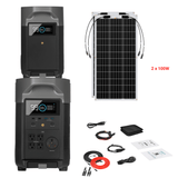 EcoFlow DELTA Pro + Solar Panels Complete Solar Generator Kit - EF-DELTAPro+XT60+EB+RS-F100[2]+RS-50102-T2 - Avanquil
