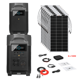 EcoFlow DELTA Pro + Solar Panels Complete Solar Generator Kit - EF-DELTAPro+XT60+EB+RS-F100[8]+RS-50102-T2 - Avanquil