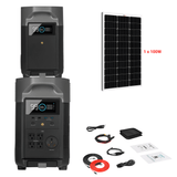 EcoFlow DELTA Pro + Solar Panels Complete Solar Generator Kit - EF-DELTAPro+XT60+EB+RS-M100+RS-50102 - Avanquil