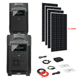 EcoFlow DELTA Pro + Solar Panels Complete Solar Generator Kit - EF-DELTAPro+XT60+EB+RS-M200[4]+RS-50102 - Avanquil