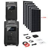 EcoFlow DELTA Pro + Solar Panels Complete Solar Generator Kit - EF-DELTAPro+XT60+EB+RS-M200[6]+RS-50102 - Avanquil