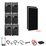EcoFlow [Dual] DELTA Pro 7,200W 120/240V Output + Solar Panels Complete Solar Generator Kit - EF-Pro[2]+SC[2]+EB[4]+RS-M200[2]+DVH+RS-50102[2] - Avanquil