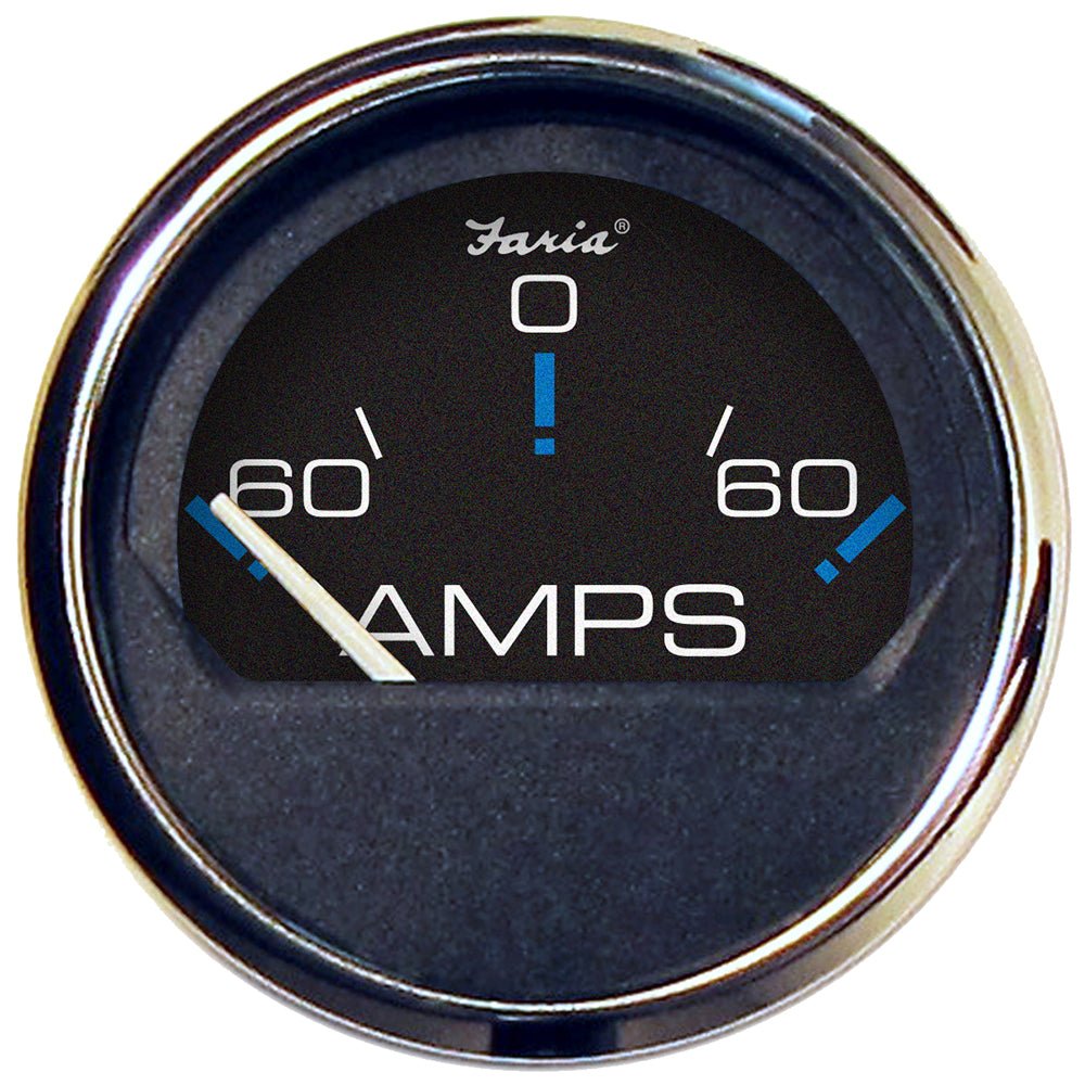 Faria Chesapeake Black 2" Ammeter Gauge (-60 to +60 AMPS) - 13736 - CW80175 - Avanquil