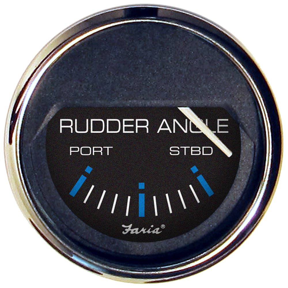 Faria Chesapeake Black 2" Rudder Angle Indicator Gauge - 13725 - CW80113 - Avanquil