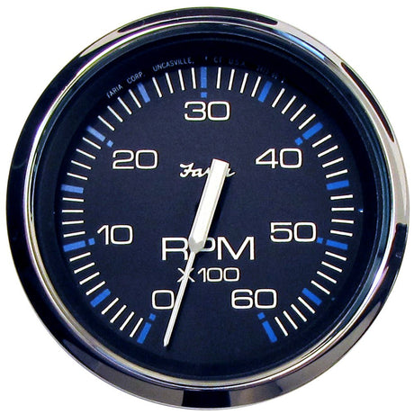 Faria Chesapeake Black SS 4" Tachometer - 6,000 RPM (Gas - Inboard & I/O) - 33710 - CW54618 - Avanquil