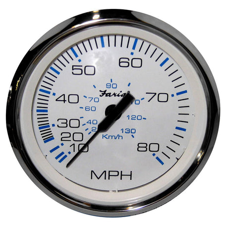 Faria Chesapeake White SS 4" Speedometer - 80MPH (Pitot) - 33819 - CW54648 - Avanquil