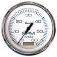 Faria Chesapeake White SS 4" Tachometer w/Hourmeter - 6,000 RPM (Gas - Inboard) - 33832 - CW54642 - Avanquil