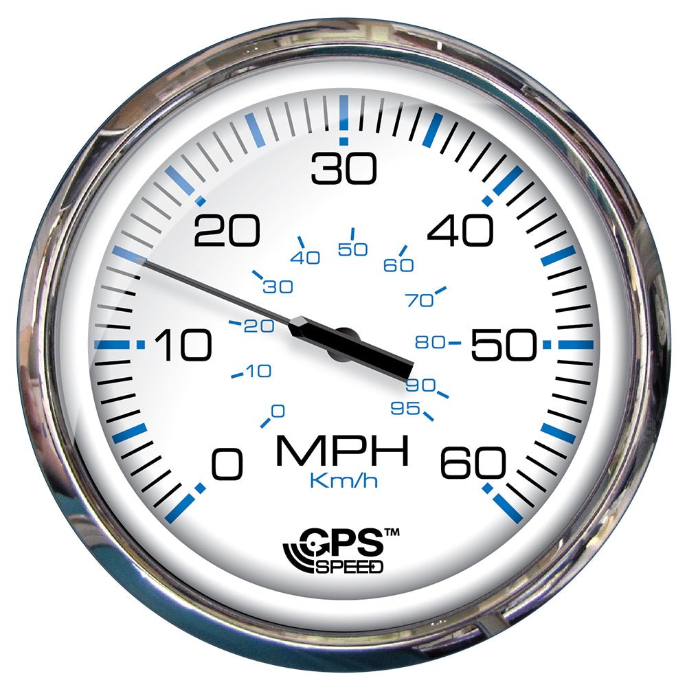 Faria Chesapeake White SS 5" Speedometer - 60 MPH (GPS)(Studded) - 33861 - CW75475 - Avanquil