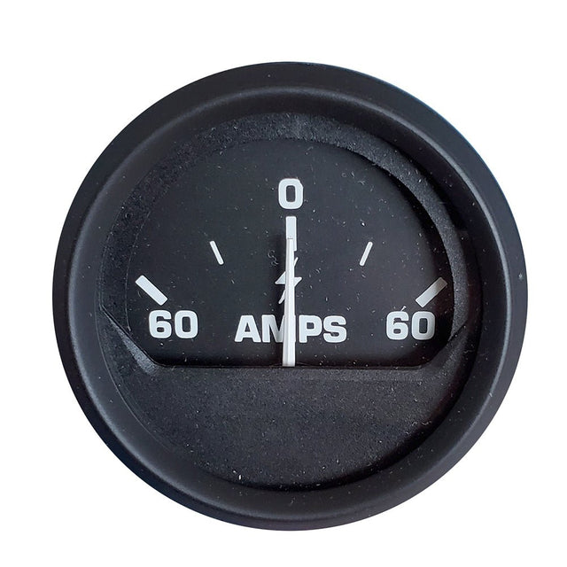 Faria Euro Black 2" Ammeter Gauge (60-0-60 Amps) - 12822 - CW77424 - Avanquil