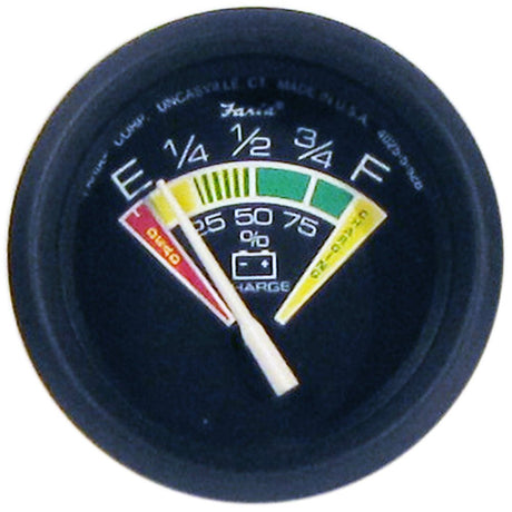 Faria Euro Black 2" Battery Condition Indicator (E to F) - 12823 - CW80153 - Avanquil