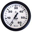 Faria Euro White 4" Tachometer - 6,000 RPM (Gas - Inboard & I/O) - 32904 - CW54700 - Avanquil