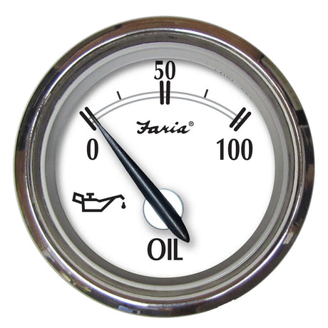 Faria Newport SS 2" Oil Pressure Gauge - 0 to 100 PSI - 25005 - CW87943 - Avanquil