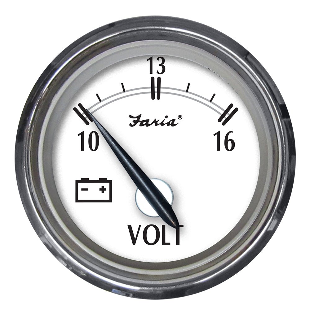 Faria Newport SS 2" Voltmeter - 10 to 16V - 25009 - CW87947 - Avanquil