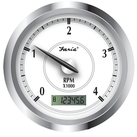 Faria Newport SS 4" Tachometer w/Hourmeter f/Diesel w/Magnetic Pick-Up - 4000 RPM - 45006 - CW87956 - Avanquil