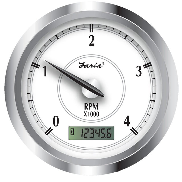 Faria Newport SS 4" Tachometer w/Hourmeter f/Diesel w/Magnetic Pick-Up - 4000 RPM - 45006 - CW87956 - Avanquil