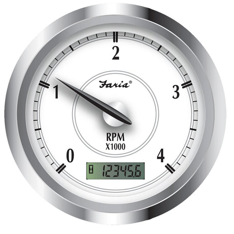 Faria Newport SS 4" Tachometer w/Hourmeter f/Diesel w/Mech Take Off - 4000 RPM - 45007 - CW87957 - Avanquil