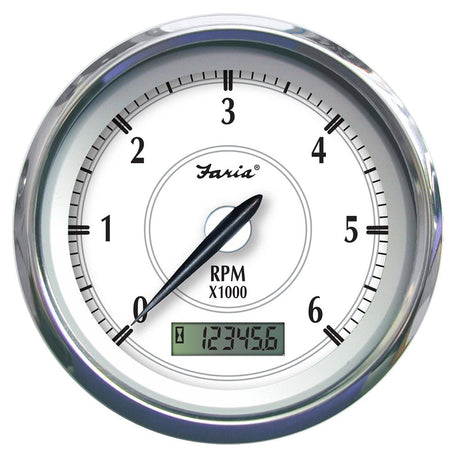 Faria Newport SS 4" Tachometer w/Hourmeter f/Gas Outboard - 7000 RPM - 45005 - CW87955 - Avanquil