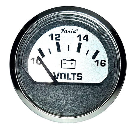 Faria Spun Silver 2" Voltmeter - 16023 - CW70772 - Avanquil