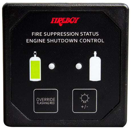 Fireboy-Xintex Deluxe Helm Display w/Membrane Switch, Remote Horn & LEDs f/Engine Shutdown System - Black Bezel Display - DU-SBH-20-R - CW64551 - Avanquil