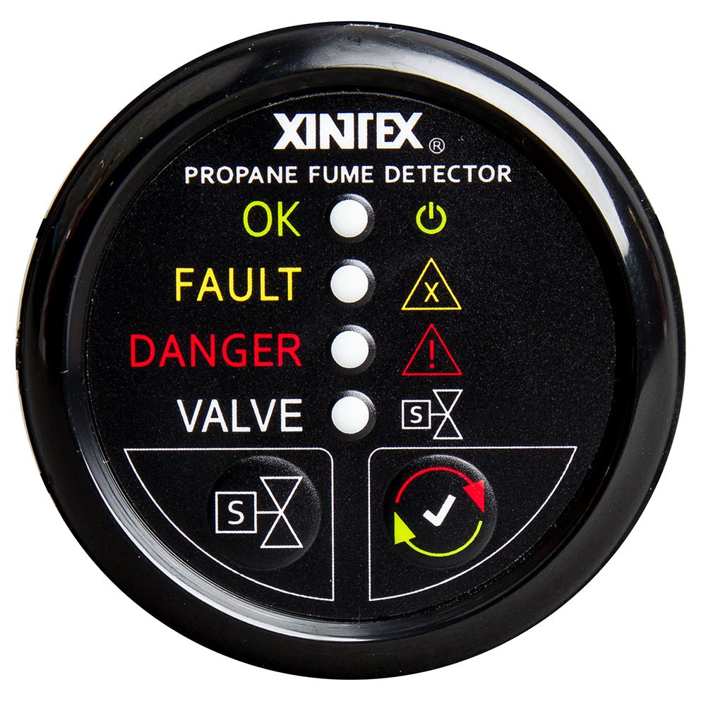 Fireboy-Xintex Propane Fume Detector w/Automatic Shut-Off & Plastic Sensor - No Solenoid Valve - Black Bezel Display - P-1BNV-R - CW63839 - Avanquil
