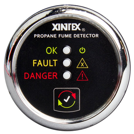 Fireboy-Xintex Propane Fume Detector w/Plastic Sensor - No Solenoid Valve - Chrome Bezel Displa - P-1C-R - CW63835 - Avanquil