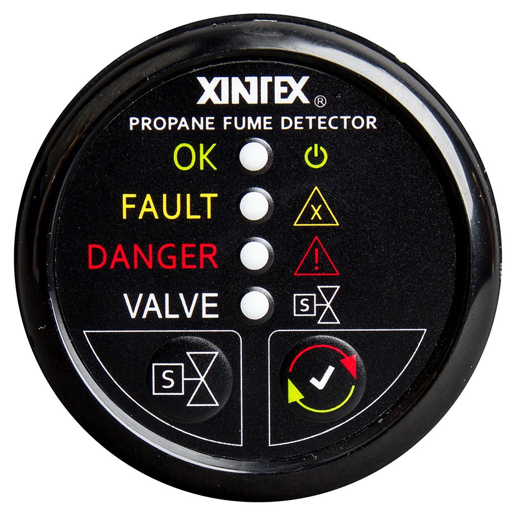Fireboy-Xintex Propane Fume Detector w/Plastic Sensor & Solenoid Valve - Black Bezel Display - P-1BS-R - CW63836 - Avanquil
