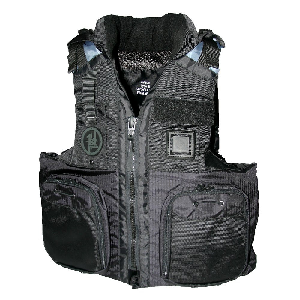 First Watch AV-800 Four Pocket Flotation Vest - Black - Large to XL - AV-800-BK-L/XL - CW71342 - Avanquil