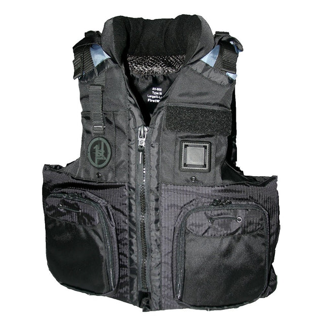 First Watch AV-800 Four Pocket Flotation Vest - Black - XXL to 3XL - AV-800-BK-2XL/3XL - CW71343 - Avanquil