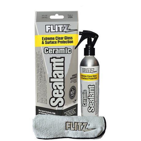 Flitz Ceramic Sealant Spray Bottle w/Microfiber Polishing Cloth - 236ml/8oz - CS 02908 - CW70754 - Avanquil