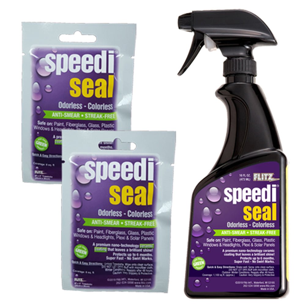 Flitz Speedi Seal 16oz Spray Bottle w/2-8" x 8" Towelette Packet - MX32806MX32801 - CW83287 - Avanquil