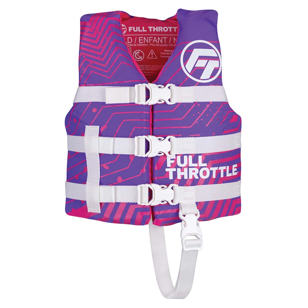 Full Throttle Child Nylon Life Jacket - Purple - 112200-600-001-22 - CW91331 - Avanquil
