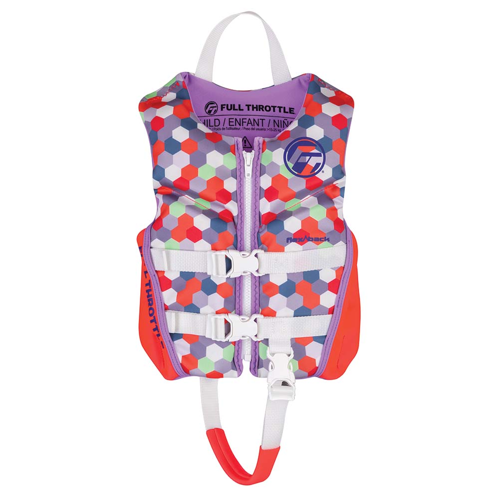 Full Throttle Child Rapid-Dry Flex-Back Life Jacket - Pink - 142500-105-001-22 - CW91366 - Avanquil