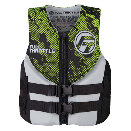 Full Throttle Junior Hinged Neoprene Life Jacket - Green - 142400-400-009-22 - CW91354 - Avanquil