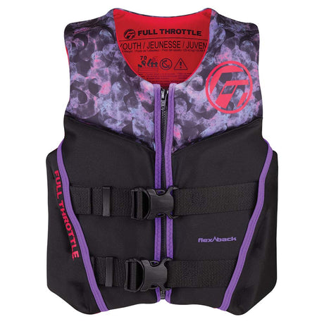 Full Throttle Youth Rapid-Dry Flex-Back Life Jacket - Pink/Black - 142500-105-002-22 - CW91368 - Avanquil