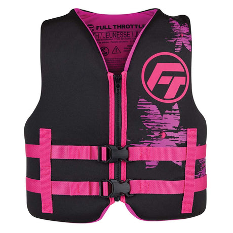 Full Throttle Youth Rapid-Dry Life Jacket - Pink/Black - 142100-105-002-22 - CW91353 - Avanquil