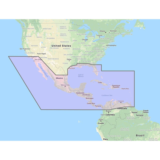 Furuno Central America, Caribbean & Part of Mexico Vector Chart - 3D Data & Standard Resolution Satellite Photos - Unlock Code - MM3-VNA-027 - CW61374 - Avanquil