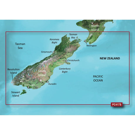 Garmin BlueChart® g3 Vision® HD - VPC417S - New Zealand South - microSD™/SD™ - 010-C0875-00 - CW30929 - Avanquil