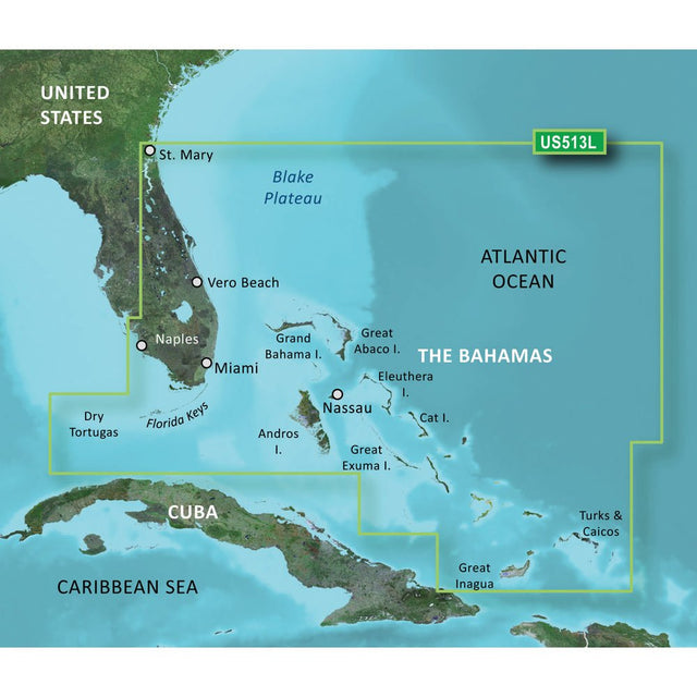 Garmin BlueChart® g3 Vision® HD - VUS513L - Jacksonville - Bahamas - microSD™/SD™ - 010-C0742-00 - CW30408 - Avanquil