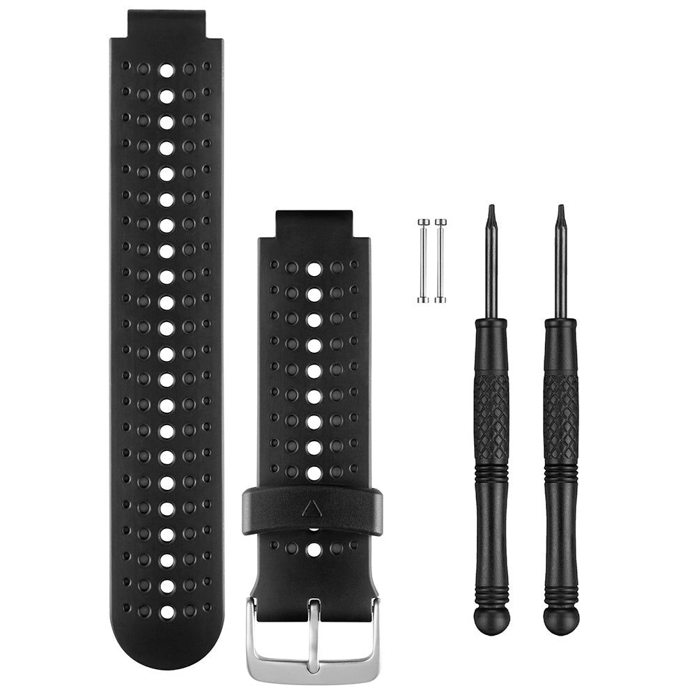 Garmin Replacement Watch Bands - Black & Gray Silicone - 010-11251-86 - CW61973 - Avanquil