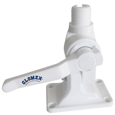 Glomex 4-Way Nylon Heavy-Duty Ratchet Mount w/Cable Slot & Built-In Coax Cable Feed-Thru 1"-14 Thread - RA115 - CW74522 - Avanquil