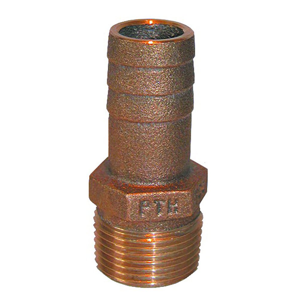 GROCO 1-1/2" NPT x 1-1/2" ID Bronze Pipe to Hose Straight Fitting - PTH-1500 - CW74259 - Avanquil