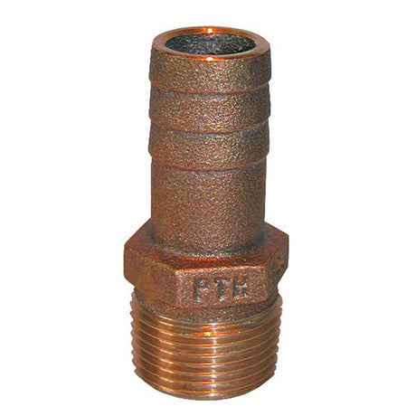 GROCO 1/2" NPT x 1/2" or 5/8" ID Bronze Pipe to Hose Straight Fitting - PTH-5062 - CW74254 - Avanquil